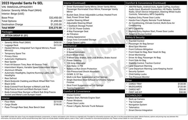 hyundai santa fe 2023 5NMS24AJ2PH643591 image hyundai santa fe 2023 5NMS24AJ2PH643591 image